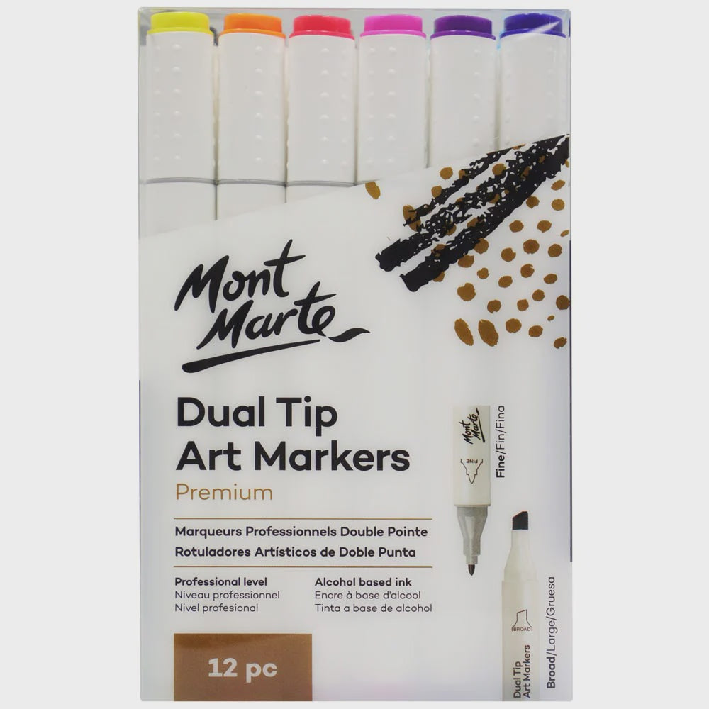 Dual tip markers premium 12pk