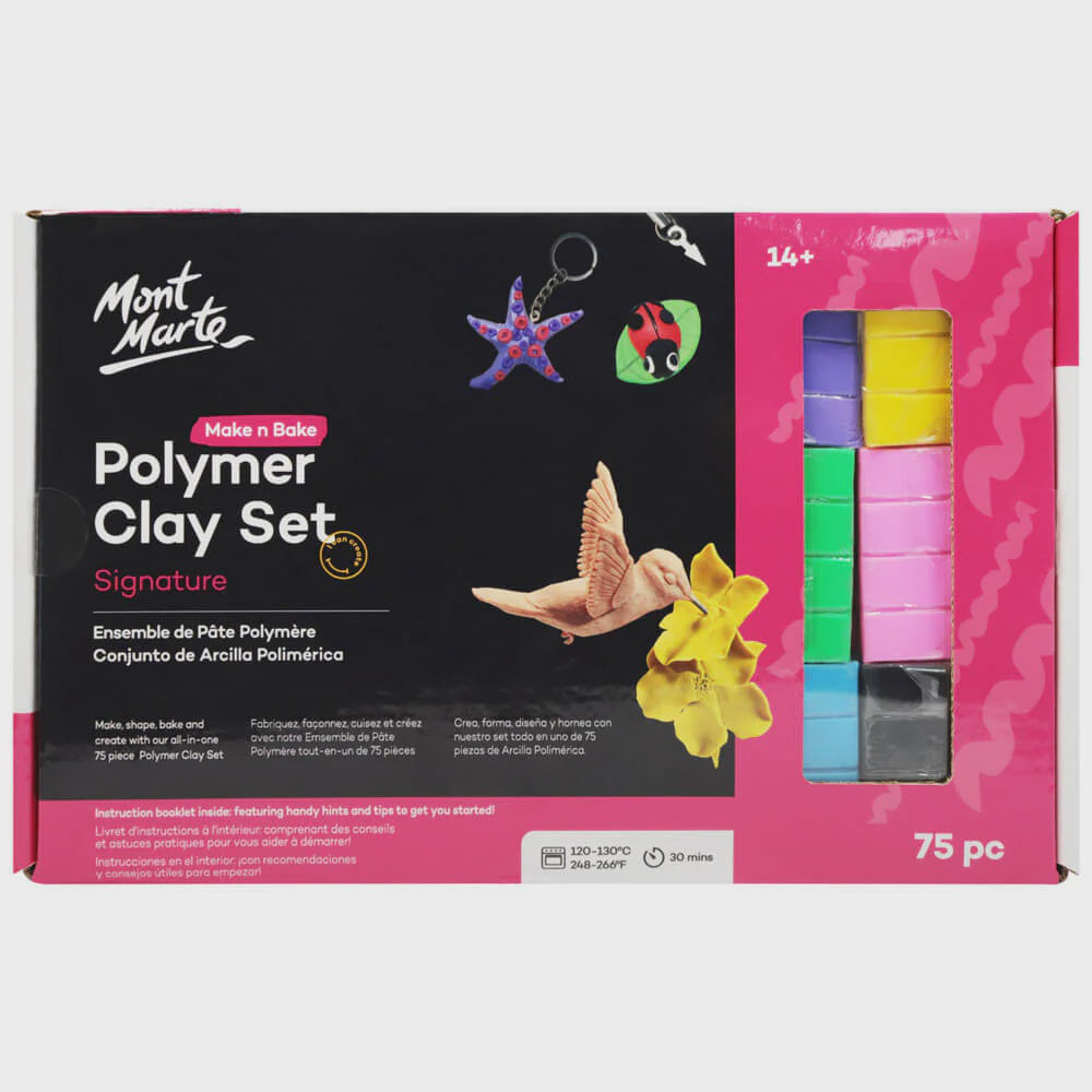 Make n bake polymer clay set 75pc