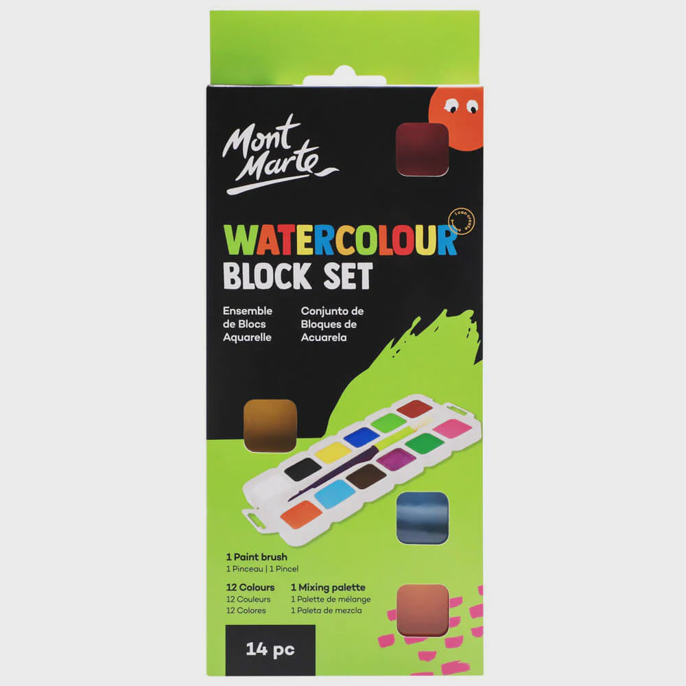 Watercolour block set 14pc