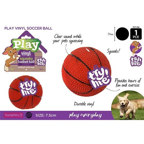 Basketball with squeak 7.5cm