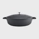 Cast Aluminium Shallow Casserole Dish 5L/33cm Black