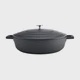 Cast Aluminium Shallow Casserole Dish 5L/33cm Black