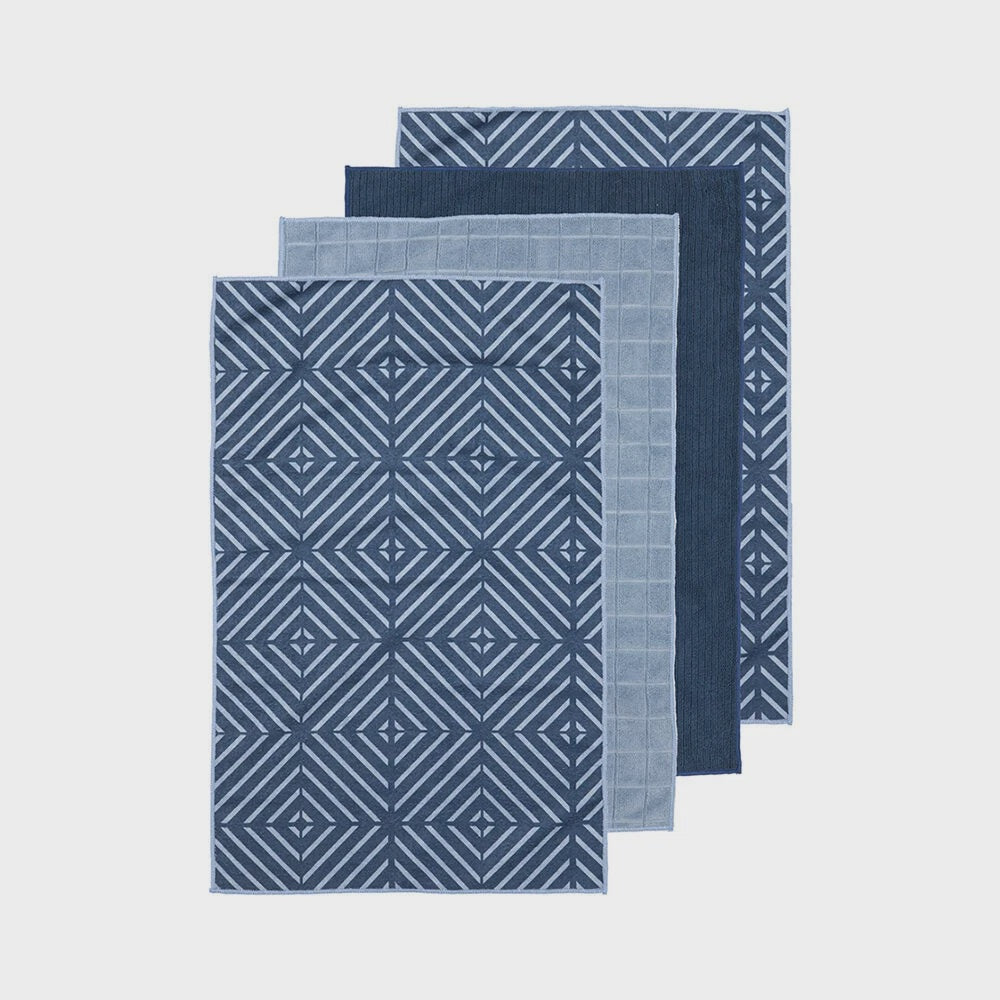 Kitchen towel microfibre blue 4pk