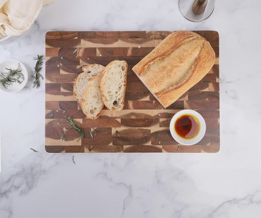 Acacia wood end grain cutting board 50x35x3cm