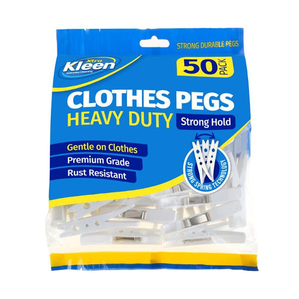 Xtra Kleen Heavy Duty Clothes Pegs 50pk