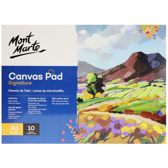 Mont Marte Canvas Pad A3, 10 Sheets