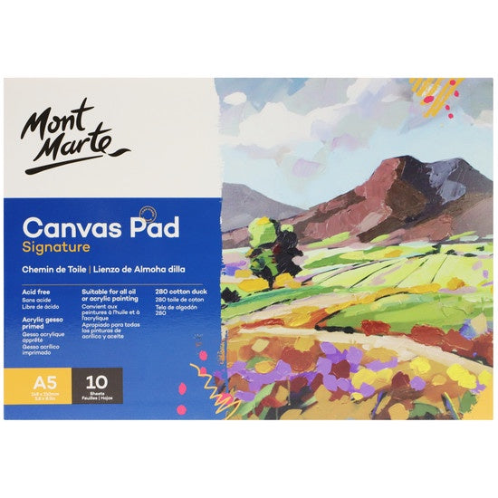 Mont Marte Canvas Pad A5, 10 sheets