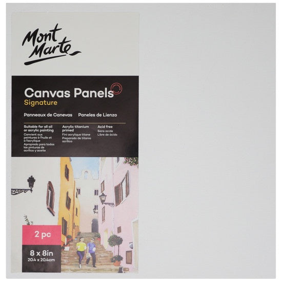 Mont Marte Canvas Panel 20.4x20.4cm, Set of 2