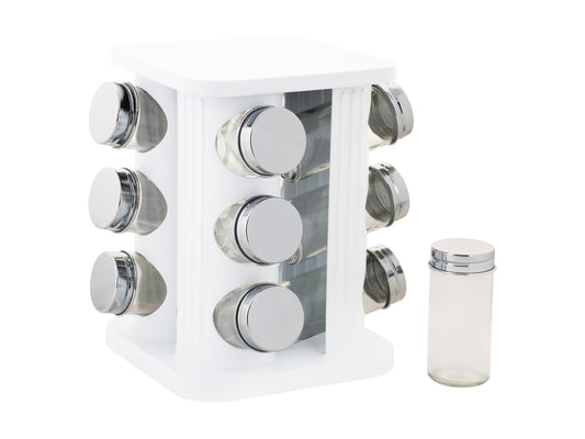 Maxwell & Williams Astor Spice Rack 12pce - White