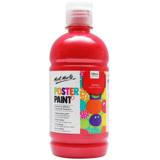 Mont Marte Poster Paint 500ml - Carmine Red