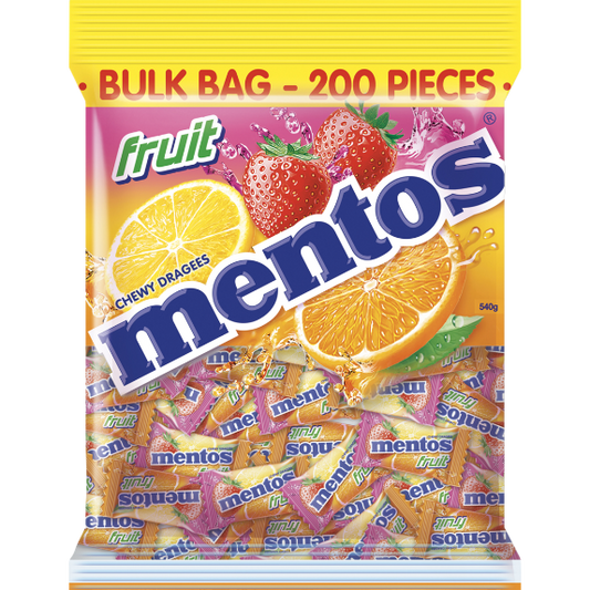 Mentos Fruit 200pce Bulk Bag