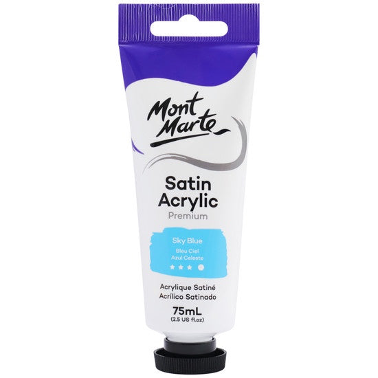 Mont Marte Satin Acrylic Premium 75ml - Sky Blue