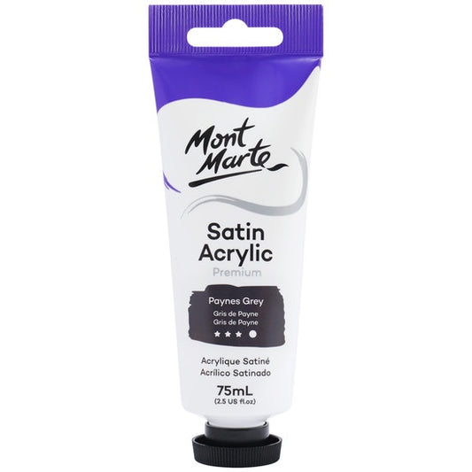 Mont Marte Satin Acrylic Premium 75ml - Paynes Grey