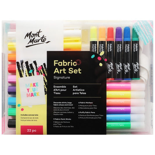 Mont Marte Fabric Art Marker Set 22pc